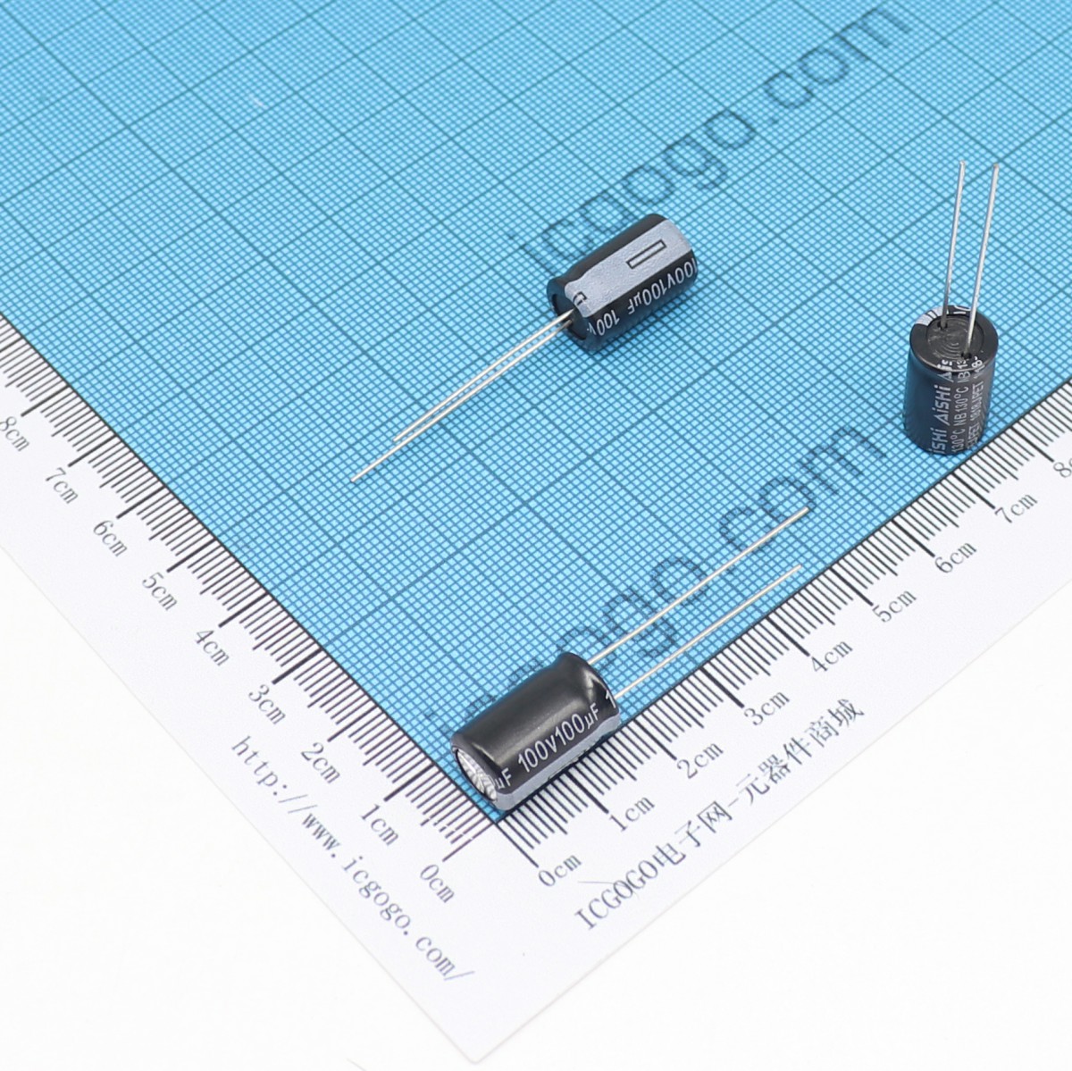 艾华 直插铝电解电容 100UF 100V φ 10*16 mm AiSHi ENB1KM101G16OT NB 耐高温 高可靠性 ±20%